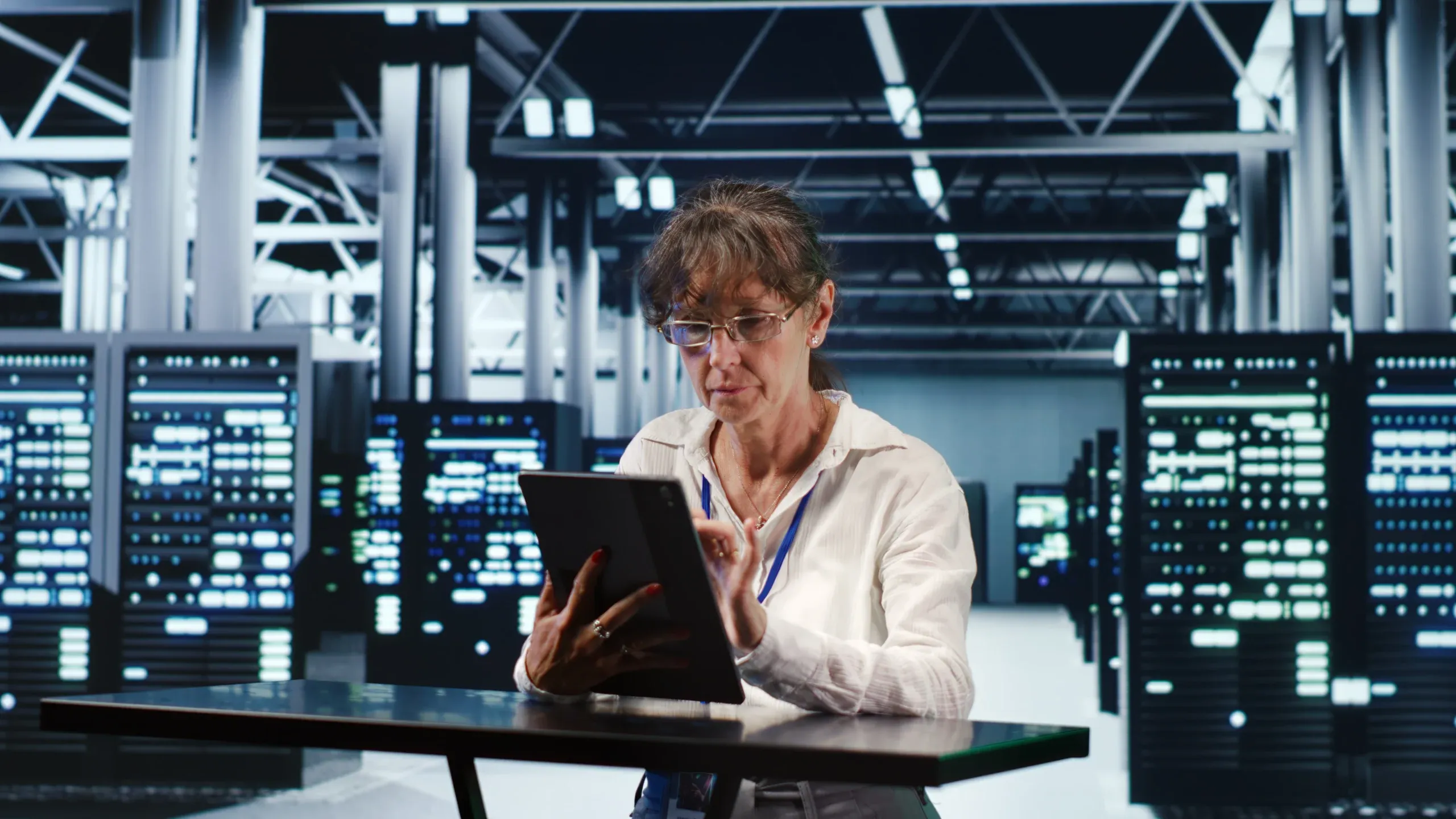 woman researching data center cooling ideas